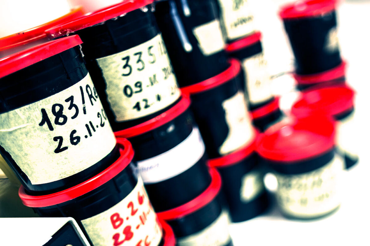 Barattoli di colla ecologica sottoposti a test pre vendita